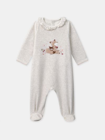  ПЛЮШЕН РОМПЪР С МОТИВ ЗА БЕБЕ МОМИЧЕ 