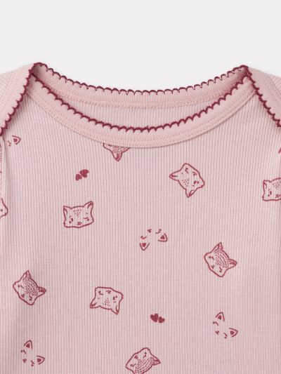 ПИЖАМА ОТ ДВЕ ЧАСТИ ЗА БЕБЕ МОМИЧЕ 