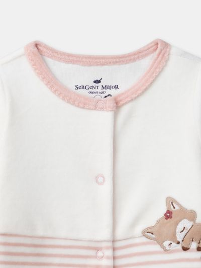  РОМПЪР ОТ ПАМУК С ДЕСЕН ЗА БЕБЕ МОМИЧЕ 