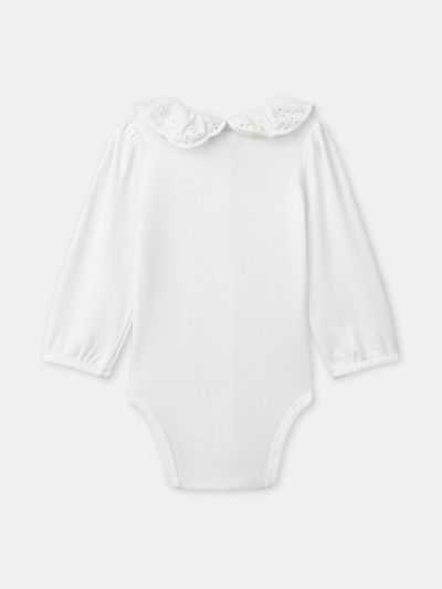 БОДИ С ЕЛЕГАНТНА ЯКА ЗА БЕБЕ МОМИЧЕ