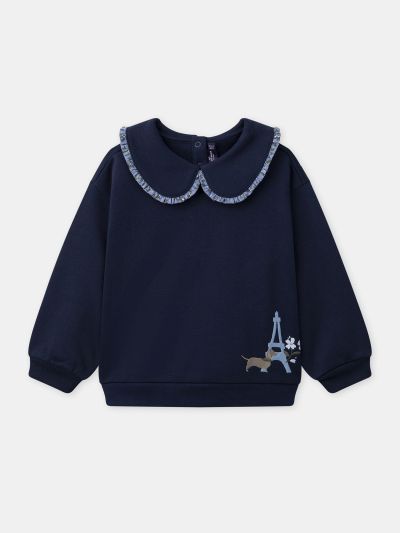 СУИЧЪР С ЕЛЕГАНТНА ЯКА  ЗА МОМИЧЕ 