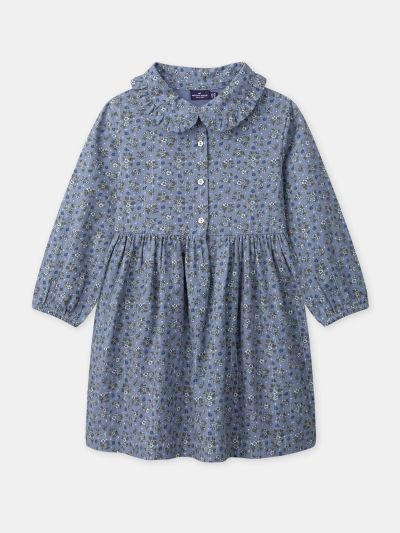 ДЕТСКА РОКЛЯ ОТ КЕПЪР С ФЛОРАЛЕН ДЕСЕН LYROBETTE 