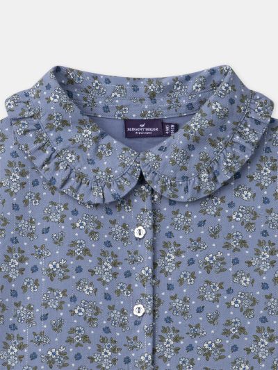 ДЕТСКА РОКЛЯ ОТ КЕПЪР С ФЛОРАЛЕН ДЕСЕН LYROBETTE 