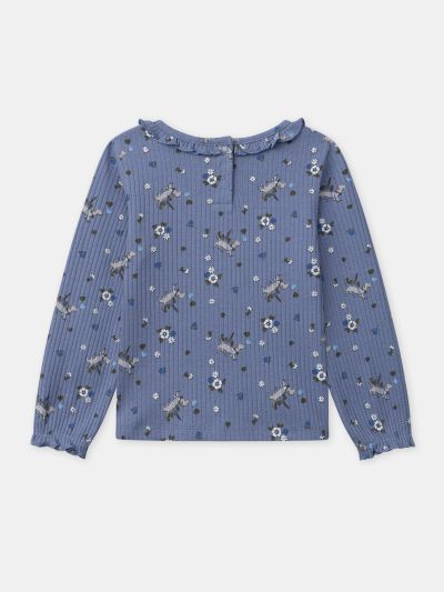 БЛУЗА С ФЛОРАЛЕН ДЕСЕН ЗА МОМИЧЕ  