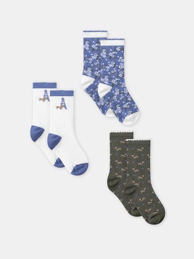 КОМПЛЕТ ОТ ТРИ ЧИФТА ЧОРАПИ ЗА МОМИЧЕ