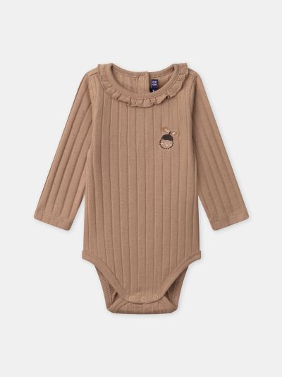 БОДИ С ЕЛЕГАНТНА ЯКА ЗА БЕБЕ МОМИЧЕ