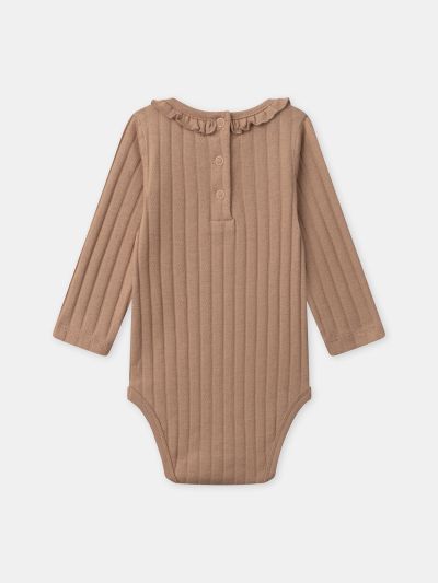 БОДИ С ЕЛЕГАНТНА ЯКА ЗА БЕБЕ МОМИЧЕ