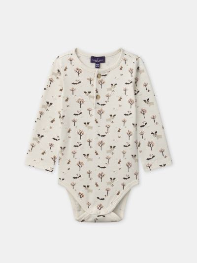 БОДИ  ОТ ПАМУК С ДЕСЕН ЗА БЕБЕ МОМЧЕ