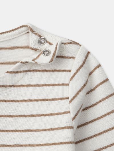 БЛУЗА  ОТ ПАМУК С ДЕСЕН НА РАЙЕ ЗА БЕБЕ МОМЧЕ 