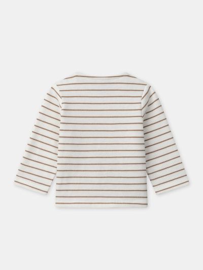 БЛУЗА  ОТ ПАМУК С ДЕСЕН НА РАЙЕ ЗА БЕБЕ МОМЧЕ 