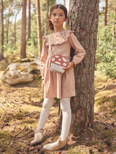 РОКЛЯ ЗА МОМИЧЕ  С ФЛОРАЛНА БРОДЕРИЯ 