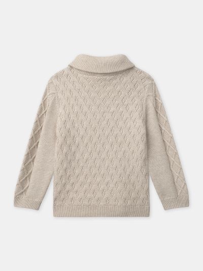  ПУЛОВЕР ЗА МОМЧЕ ОТ РЕЛЕФНА ПЛЕТКА 