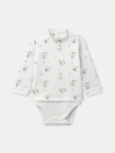 БОДИ-БЛУЗА С ДЕСЕН ЗА БЕБЕ МОМЧЕ  