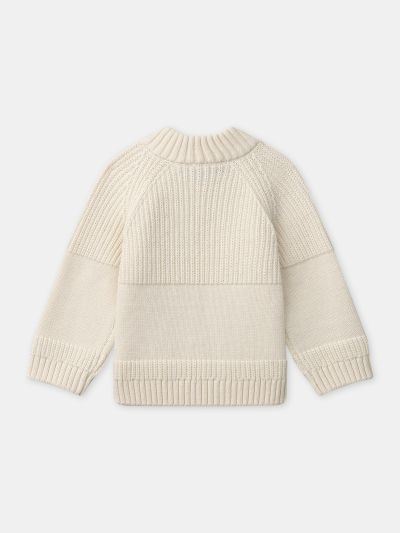 ПЛЕТЕН ПУЛОВЕР С МОТИВ ЗА БЕБЕ МОМЧЕ 