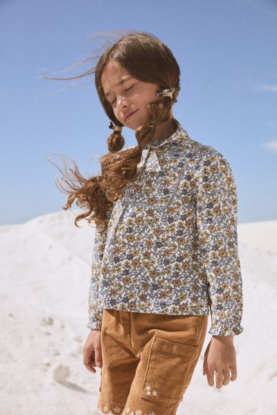 ДЕТСКА РИЗА С ФЛОРАЛЕН ДЕСЕН ЗА МОМИЧЕ