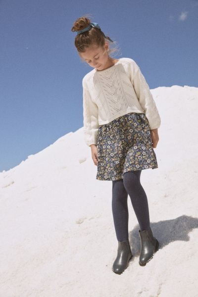 ДЕТСКА РОКЛЯ ОТ ДВЕ МАТЕРИИ С ЕФЕКТ 2 В 1 