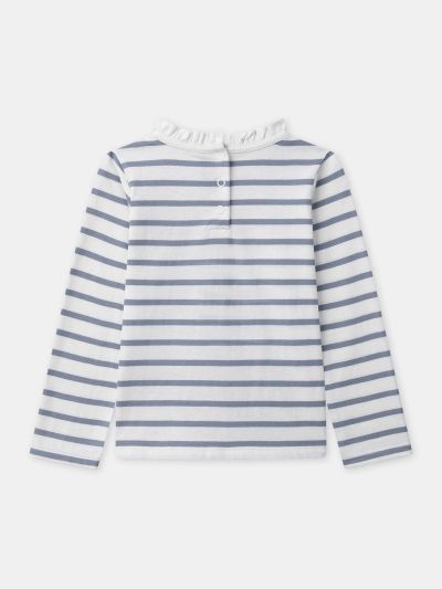 ДЕТСКА БЛУЗА С ДЕСЕН И БРОДЕРИЯ ЗА МОМИЧЕ