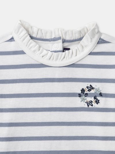 ДЕТСКА БЛУЗА С ДЕСЕН И БРОДЕРИЯ ЗА МОМИЧЕ