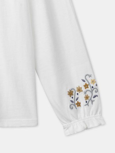 БЛУЗА С ВОЛАН ЗА МОМИЧЕ  