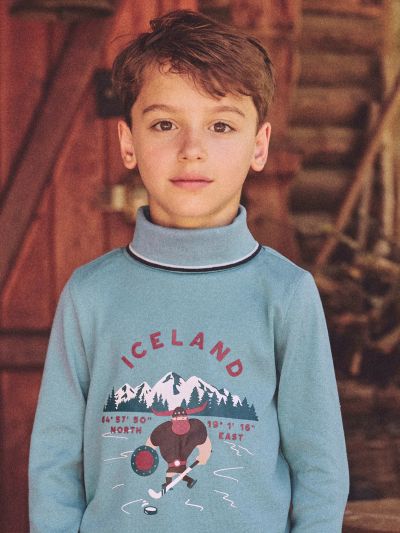 Зимна полуполо блуза за момче