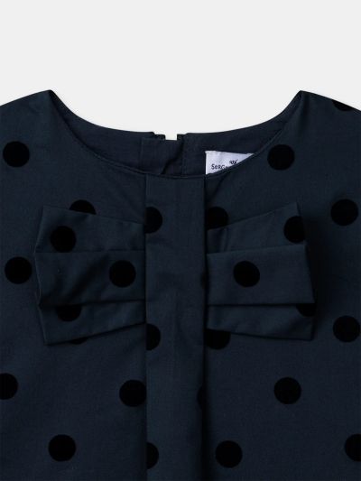 Синя рокля на точки за момичета