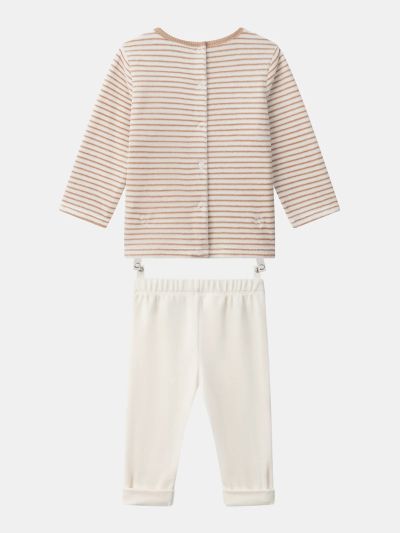 ПИЖАМА СЪС ЗАЙЧЕ ЗА БЕБЕ МОМЧЕ