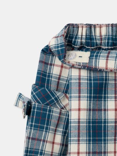 Карирани къси панталони за момиче