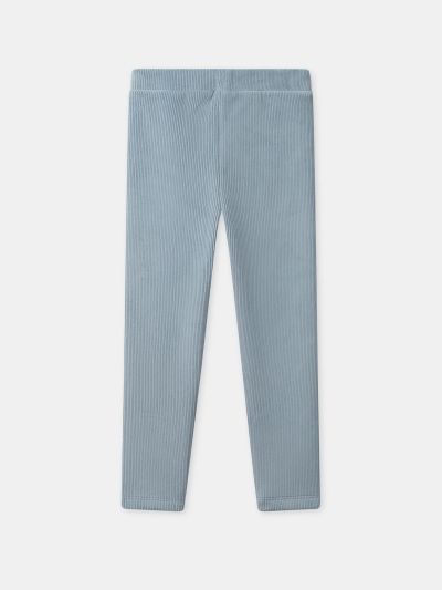 Момичешки клин от синьо-сиво кадифе