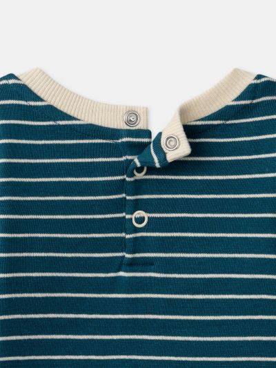 Бебешко боди за момче в сини райета