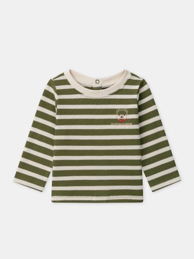 ЕКРЮ И КАКИ РАЙЕТА ТЕНИСКА С ДЪЛЪГ РЪКАВ ЗА БЕБЕ МОМЧЕТА