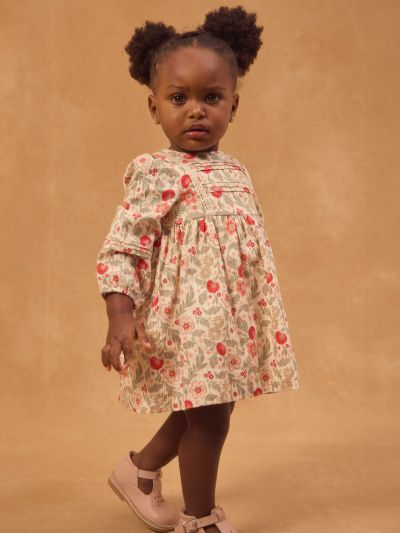 РОКЛЯ С ФЛОРАЛЕН ПРИНТ ЗА БЕБЕ МОМИЧЕ