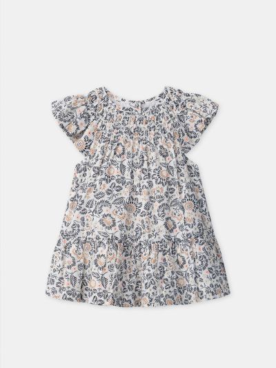 Рокля + гащички с флорален принт за бебе момиче