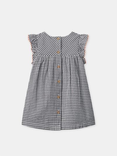 Рокля + гащички на каре за бебе момиче