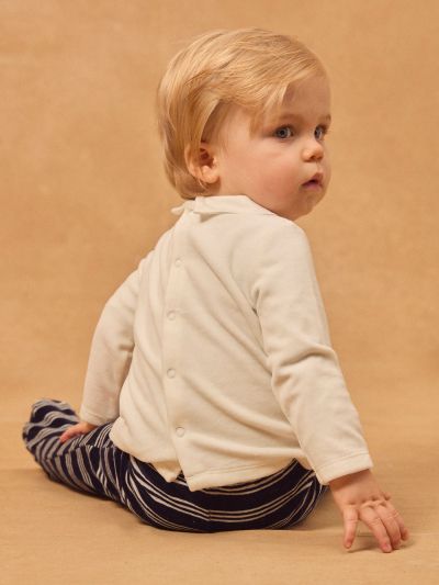 Бебешка пижама за момче с бродерия на кученце