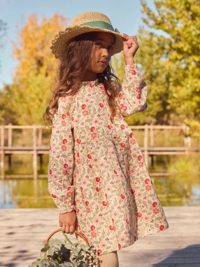 Рокля с флорален принт за момиче