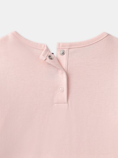 Розова блуза с дълъг ръкав за момиче