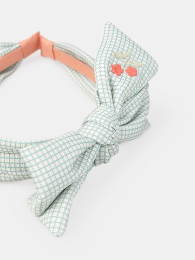 Лента за коса с панделка на каре за момиче