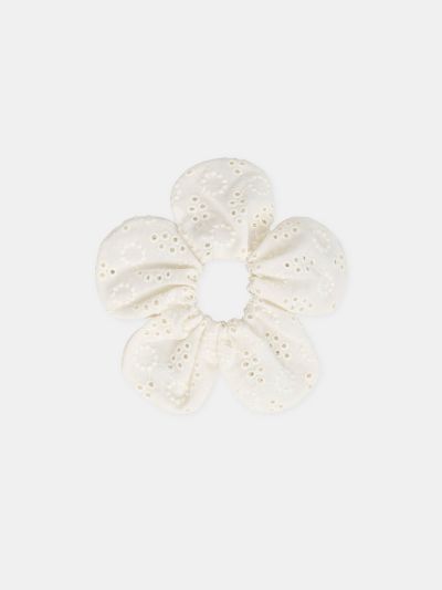 Ластик за коса от бродиран плат за момиче