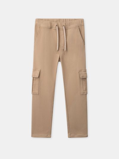 Бежов карго панталон за момче