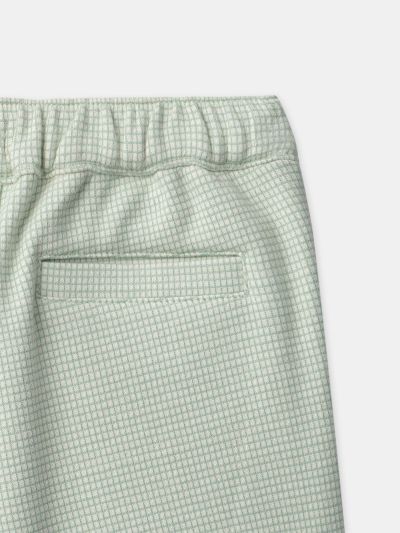 Зелени карирани пола-панталон за момиче
