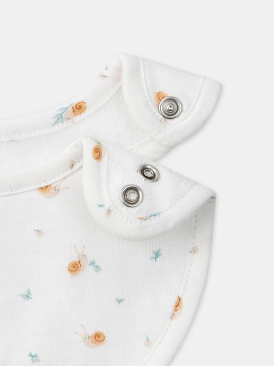 КОМПЛЕКТ ОТ 3 ЕКРЮ БЕБЕШКИ ЛИГАВНИКА С ПРИНТ ОХЛЮВИ ИЛИ ЛИСТА