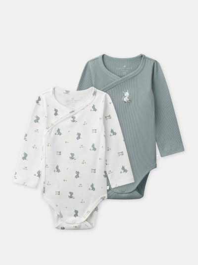 КОМПЛЕКТ ОТ 2 БОДИТА ЗА НОВОРОДЕНО МОМЧЕ