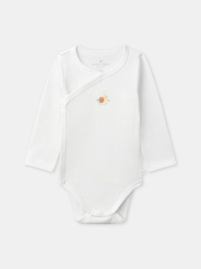 КОМПЛЕКТ ОТ 2 БОДИТА В ЕКРЮ ИЛИ С ПРИНТ ОХЛЮВ ЗА НОВОРОДЕНО