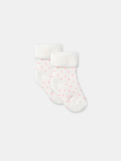 КОМПЛЕКТ ОТ 2 ЧИФТА  ЧОРАПИ ЗА НОВОРОДЕНО МОМИЧЕ