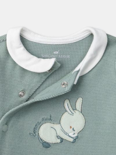 СИВО-СИН ГАЩЕРИЗОН С АПЛИКАЦИЯ МАГАРЕНЦЕ ЗА НОВОРОДЕНО МОМЧЕ