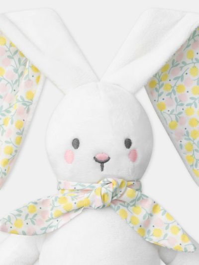 КОМФОРТНА ИГРАЧКА ЗАЙЧЕ С ФЛОРАЛЕН ПРИНТ ЗА НОВОРОДЕНО МОМИЧЕ