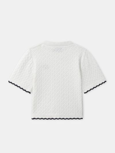 ТЕНИСКА ОТ ПЛЕТЕНА МАТЕРИЯ ЗА МОМИЧЕ