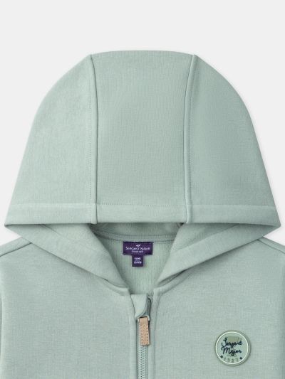 ЗЕЛЕН СУИТШЪРТ С КАЧУЛК ЗА МОМЧЕ